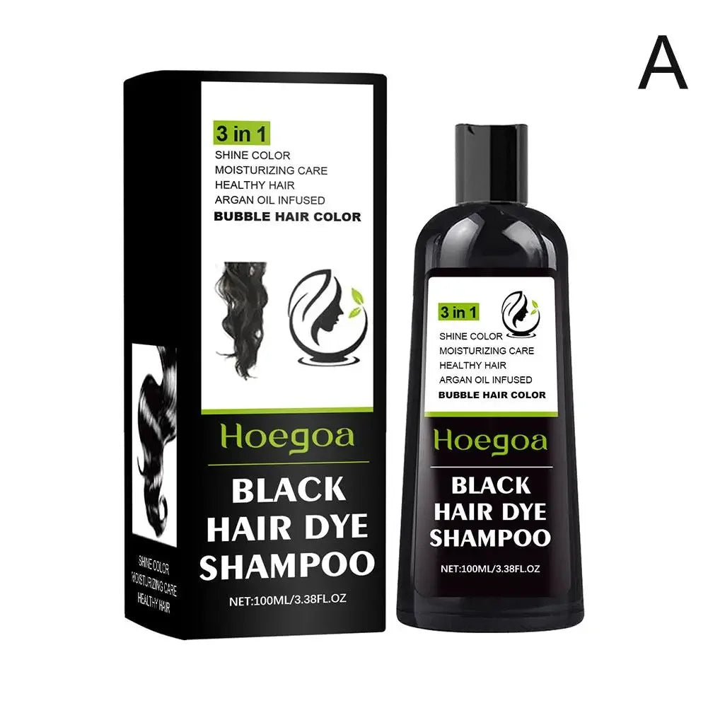 3 in 1 Herbal Hair Color Shampoo 100ml Black or Brown Dye