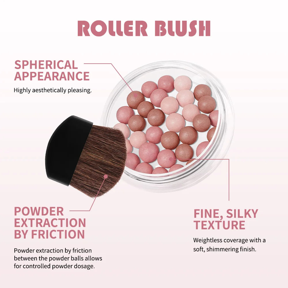 Shimmering Spherical Blush Powder Beads - 5