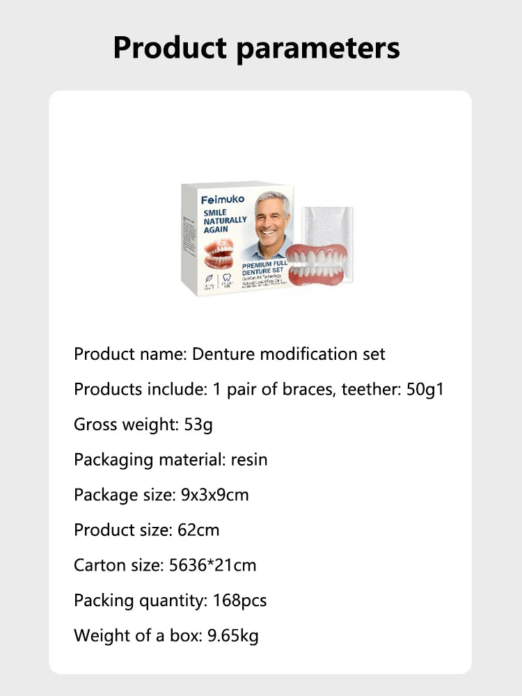 Comfort Fit Natural Look Denture Set for Men and Women