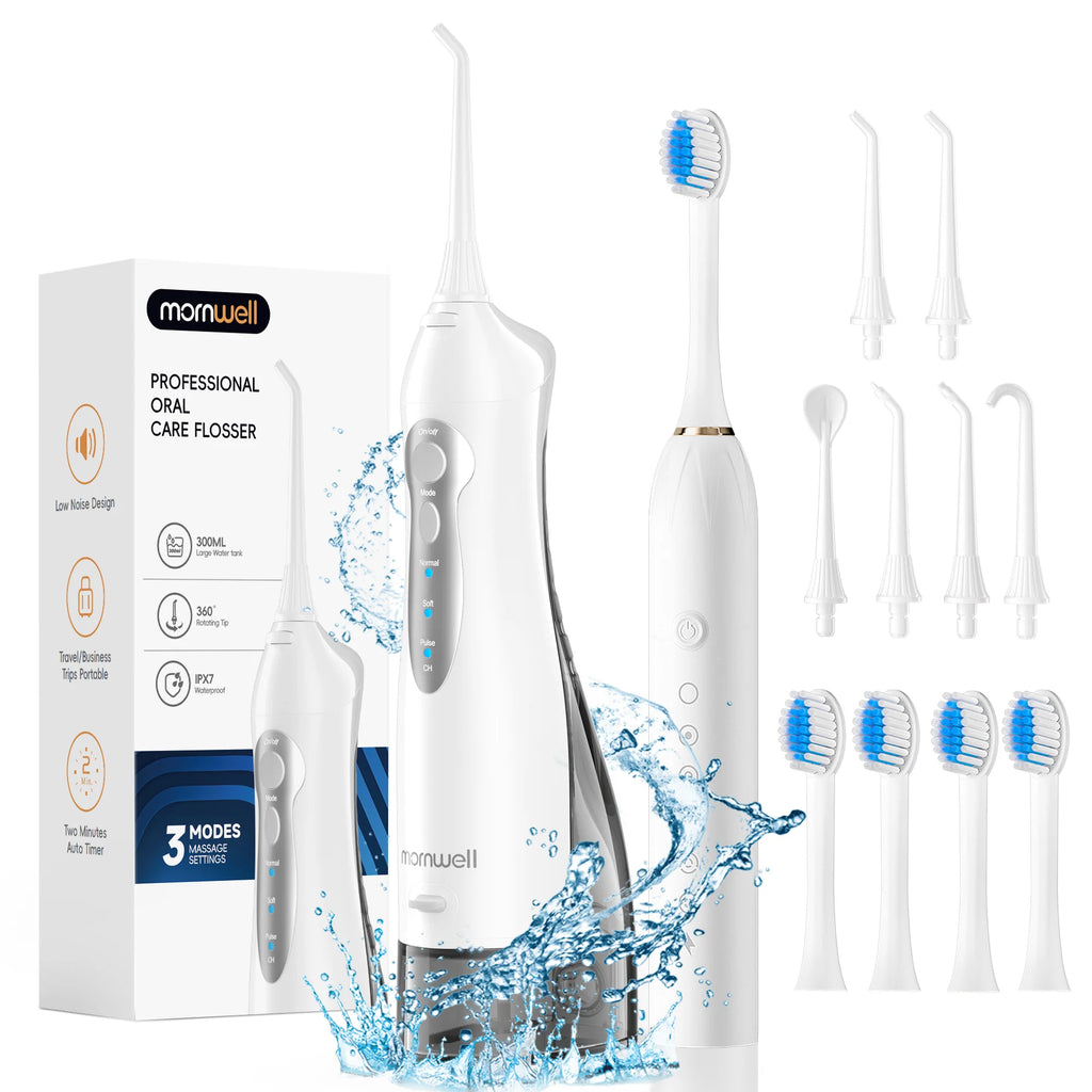 Portable Water Flosser and Sonic Electric Toothbrush Oral Care Set