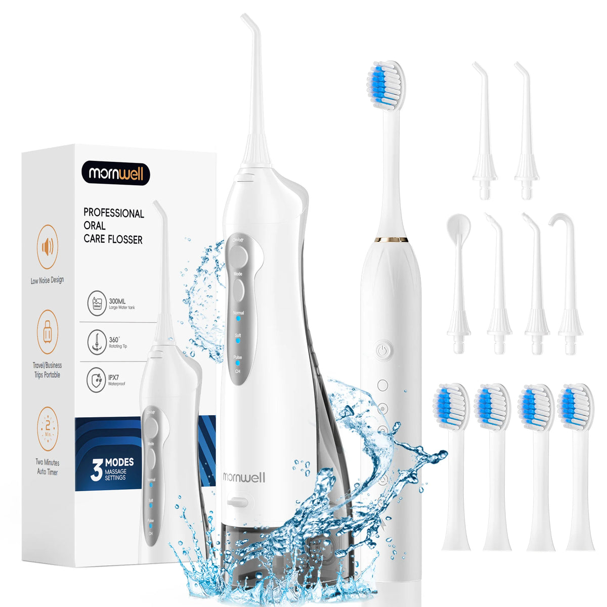 Portable Water Flosser and Sonic Electric Toothbrush Oral Care Set