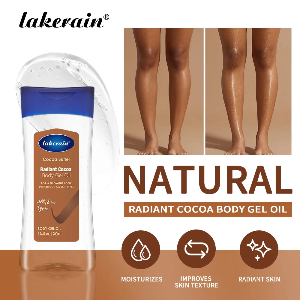 Radiant Cocoa Body Gel Oil for Deep Hydration and Glowing Skin