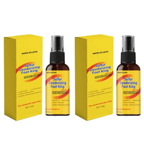 Sulfur Foot Deodorizer Spray Herbal Odor Control and Skin Moisturizer