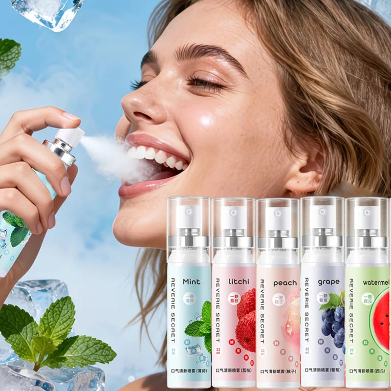 Fruit Flavor Oral Breath Spray Portable Mouth Freshener