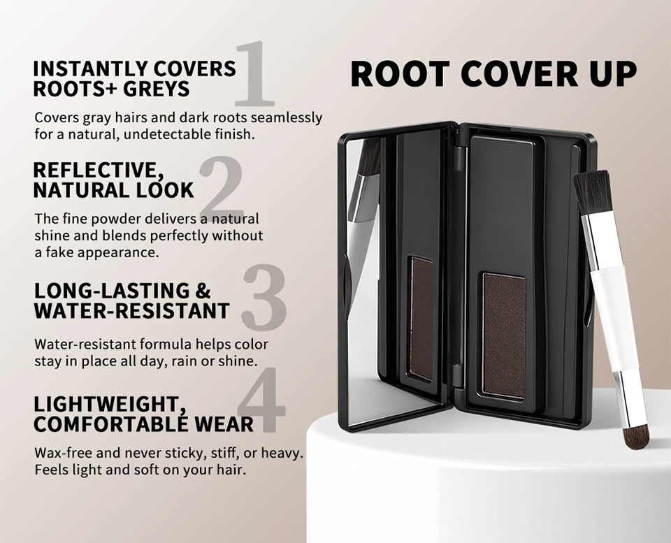 Instant Root Concealer Powder Palette for Gray Hair Coverage - 10