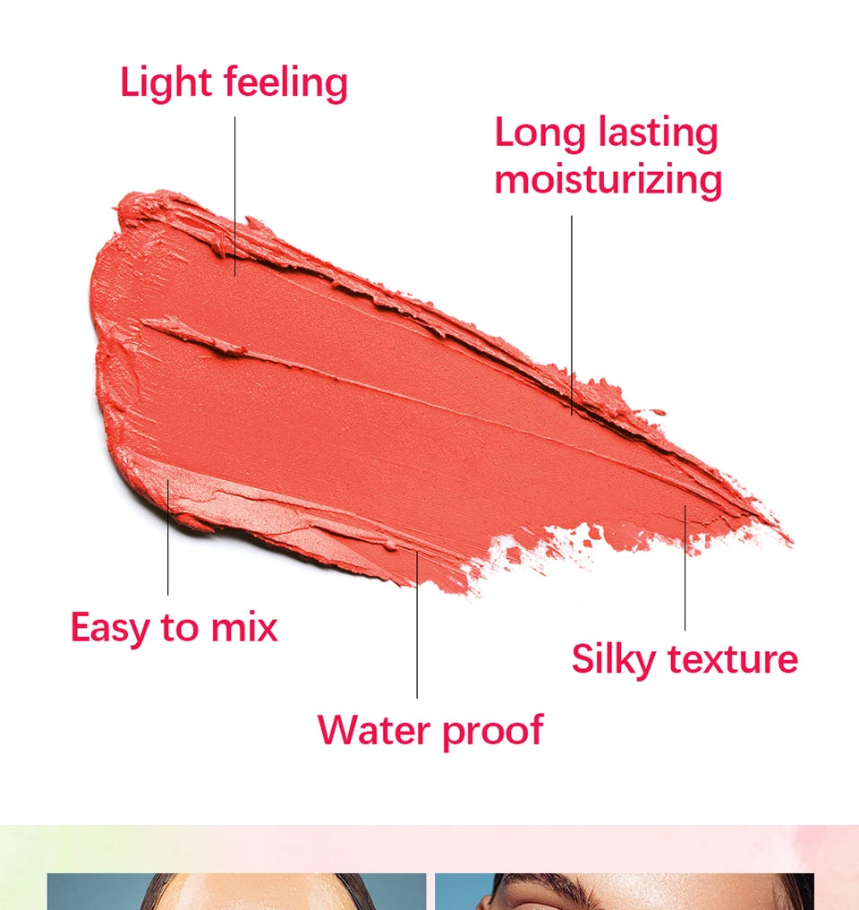 Tinted Moisturizing Blush Stick for Cheeks and Lips