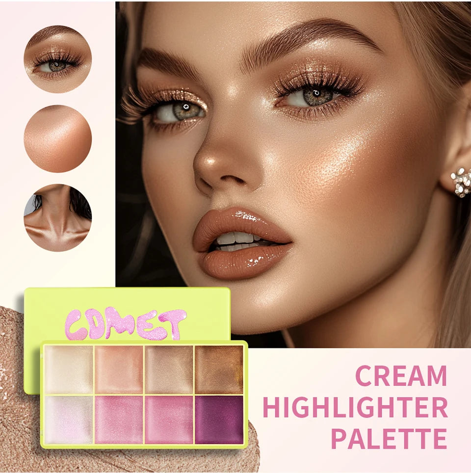 8-Color Cream Blush and Contour Palette