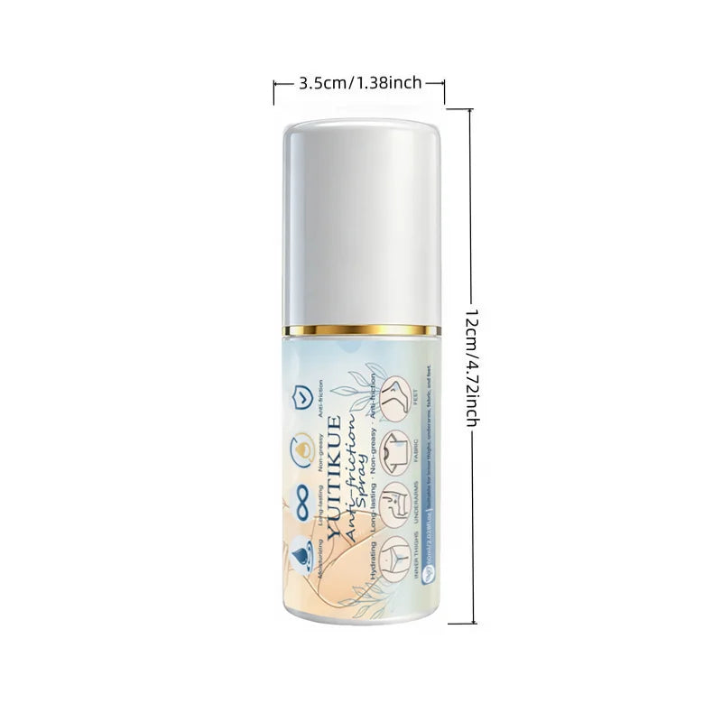 Anti-Friction Body Spray Hydrating Anti-Chafing Mist for Skin and Fabric