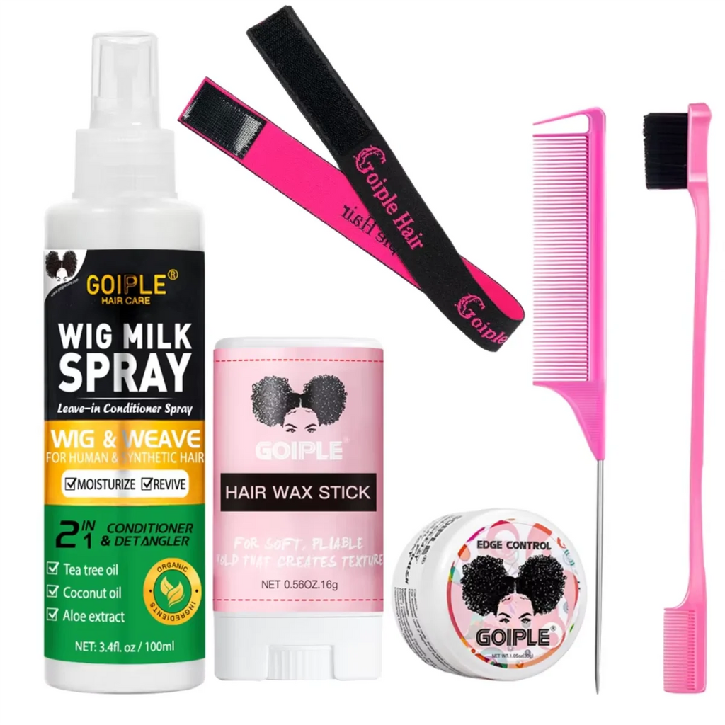Goiple Wig Milk Spray Detangler and Hair Care Kit for Synthetic Wigs