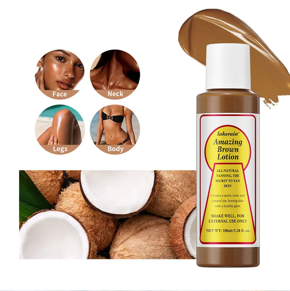 Sunless Tanning Body Lotion for Deep Bronze Glow