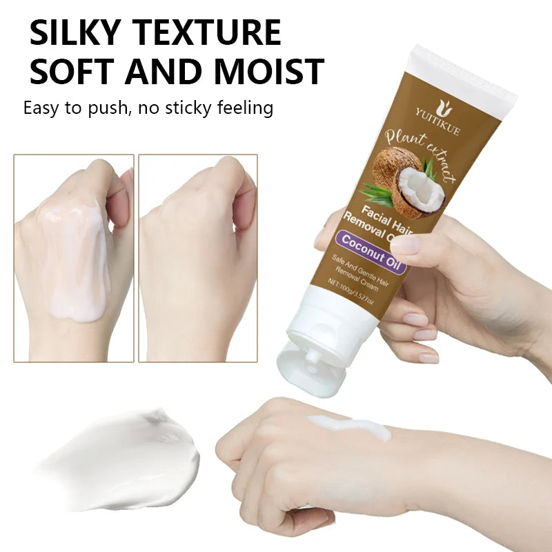 Lip Hair Removal Cream 100g Painless Facial Hair Remover - 4