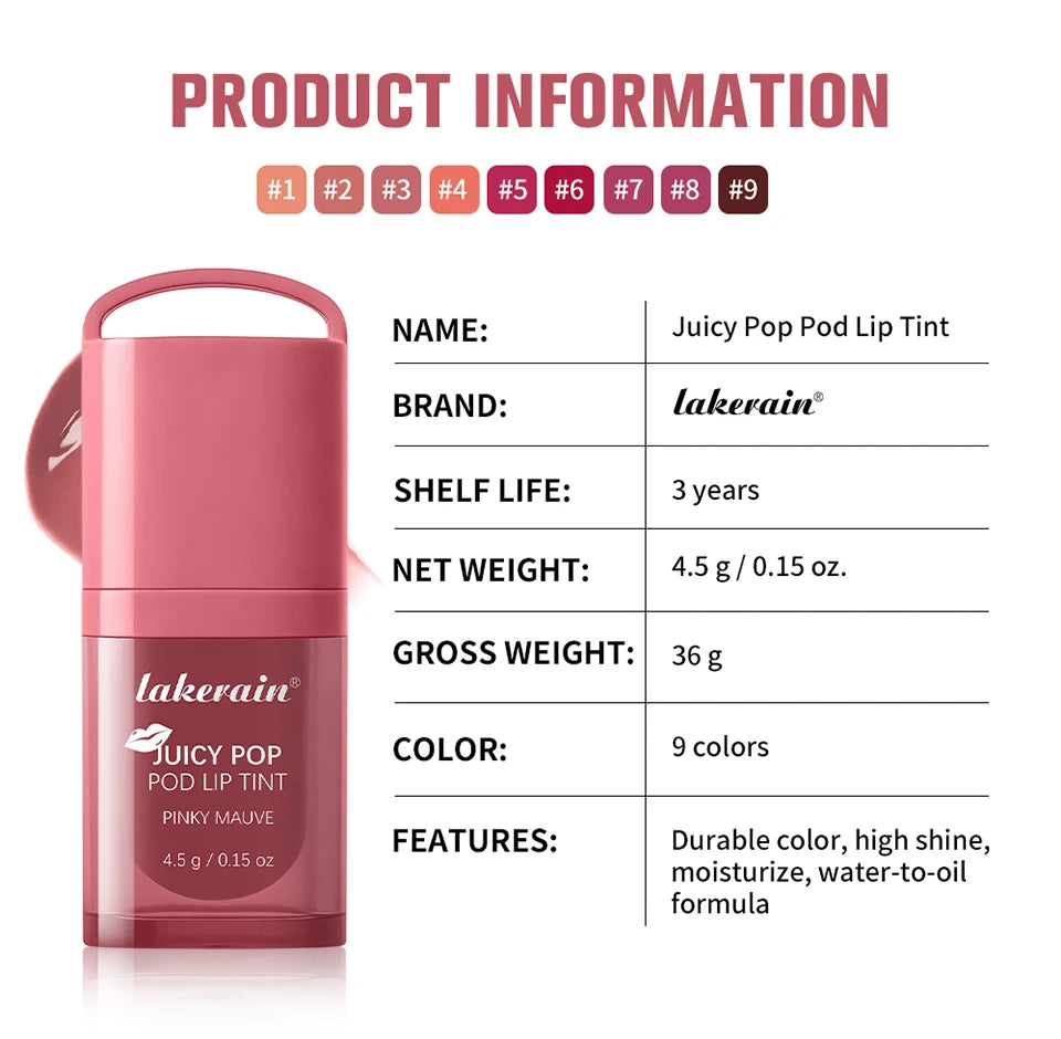 Hydrating Juicy Pop Lip Tint for High-Shine Finish - 15