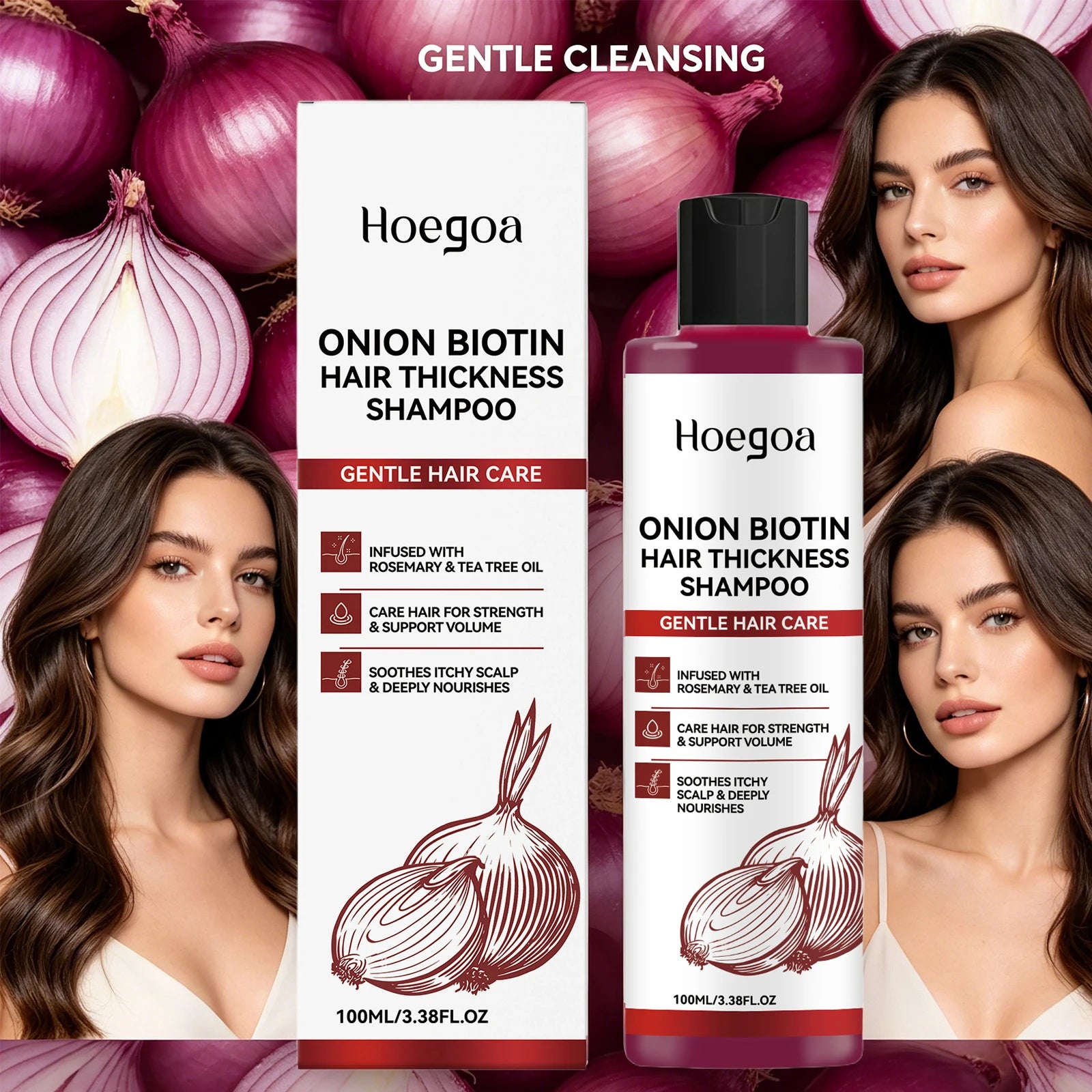 Onion Biotin Volumizing Shampoo for Hair Growth and Thickness - 12
