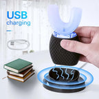 Automatic UShape Electric Toothbrush with LED Whitening Light