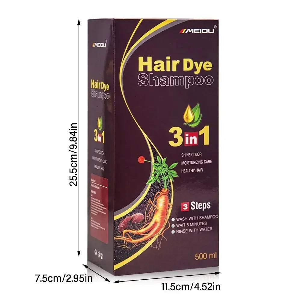 3 In 1 Herbal Hair Dye Shampoo 500ml - 5