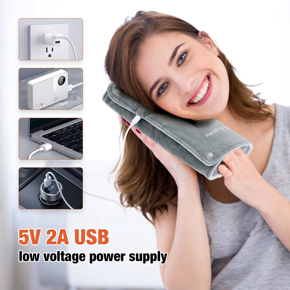 USB Heated Graphene Hand Warmer and Body Heating Pad