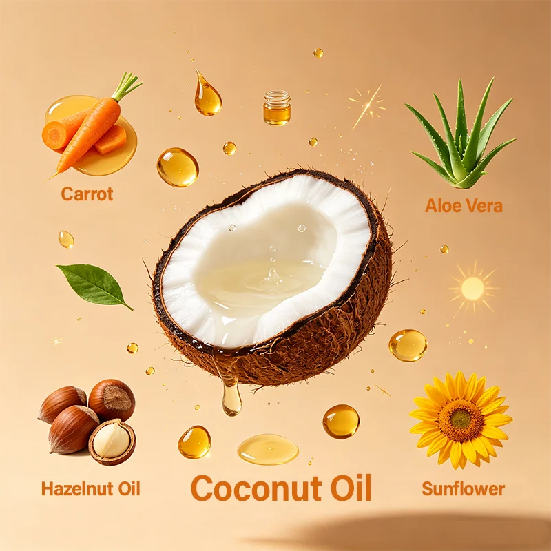 YUITIKUE Coconut Sunless Tanning Oil Moisturizing Bronze Glow Body Bronzer