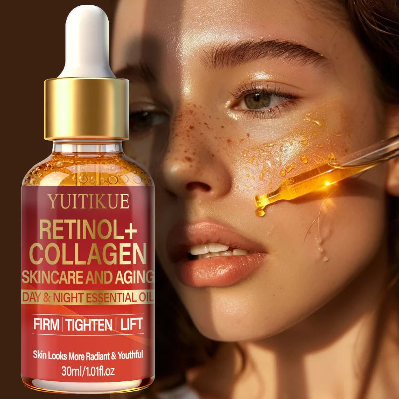 YUITIKUE Retinol and Collagen Anti Aging Face Serum Firming Oil - 3
