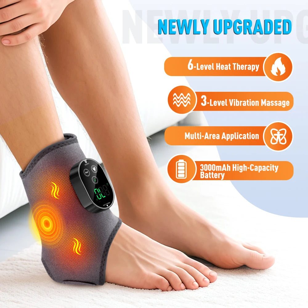 Heated Vibration Ankle and Calf Massage Wrap - 7