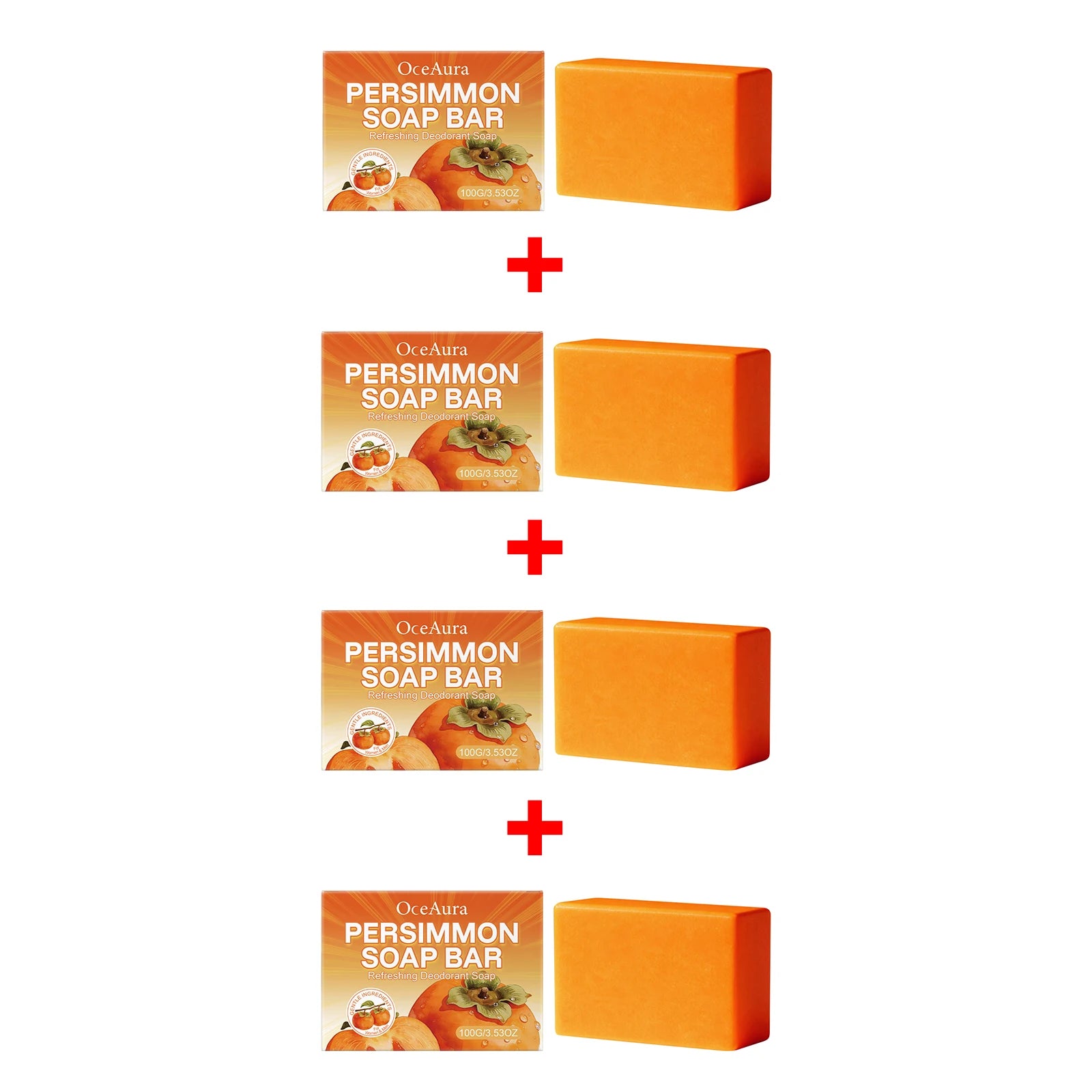 Natural Persimmon Deodorizing Soap Bar for Body Odor - 18