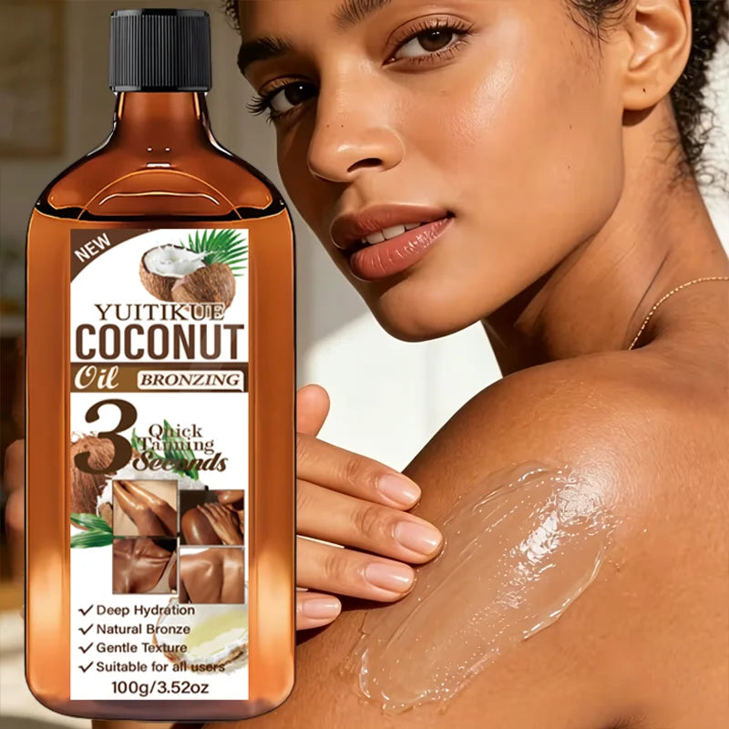 Coconut Bronzing Tanning Oil for Face and Body 100g