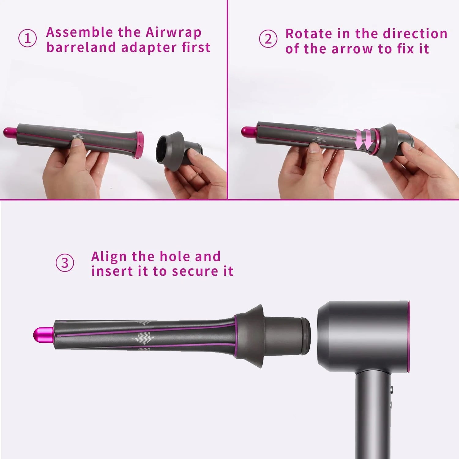 30mm Curling Attachment for Dyson Supersonic Hair Dryer Styling Nozzle - 6