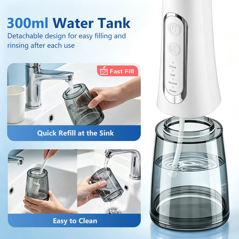 Portable Rechargeable Oral Irrigator Water Flosser for Teeth