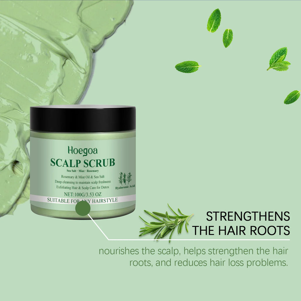 Mint Scalp Exfoliating Scrub and Massage Brush for Deep Cleansing