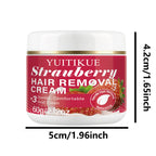 YUITIKUE Strawberry Hair Removal Cream Gentle Painless Depilatory