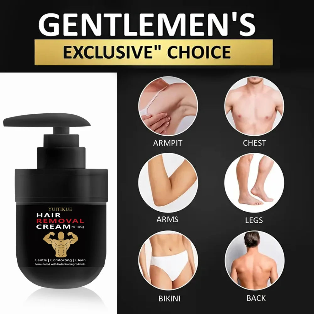 Mens Hair Removal Cream 100g Full Body Use
