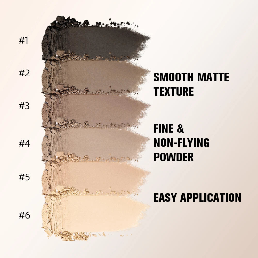 6-Color Matte Eyeshadow Palette with Brush Set
