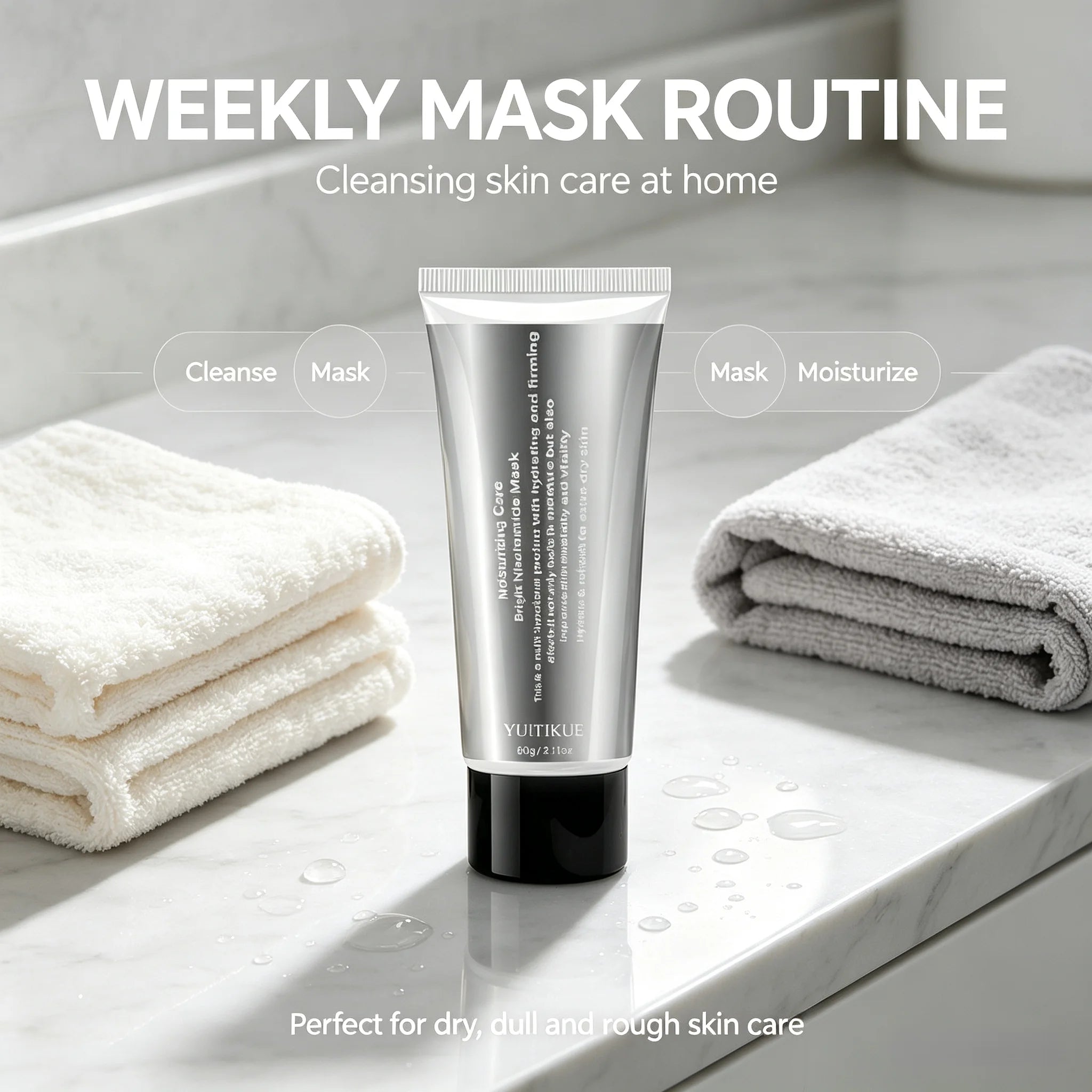 YUITIKUE Niacinamide Face Mask Hydrating Brightening Wash Off Treatment - 4