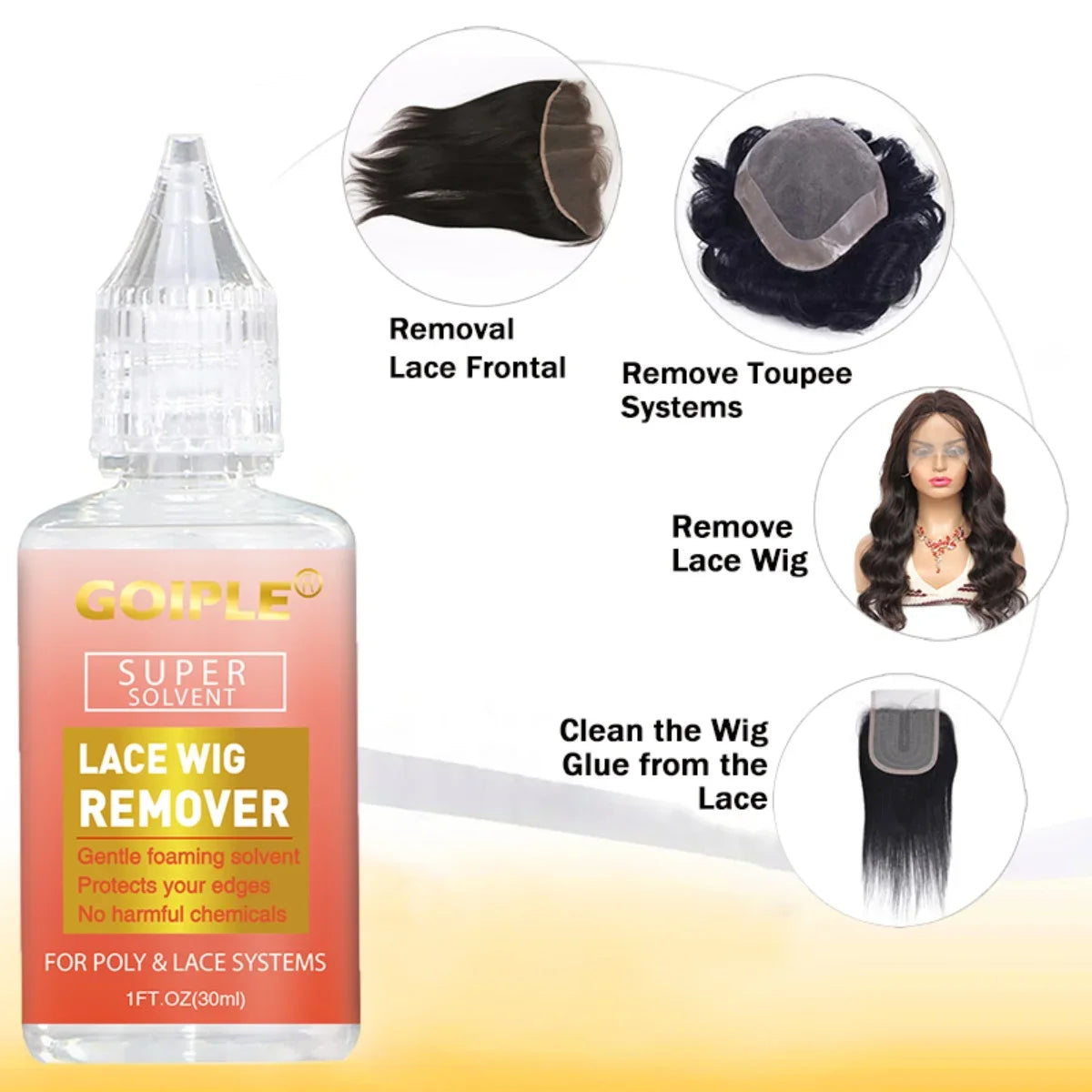 Goiple Lace Wig Installation Kit Adhesive Remover and Styling Tools