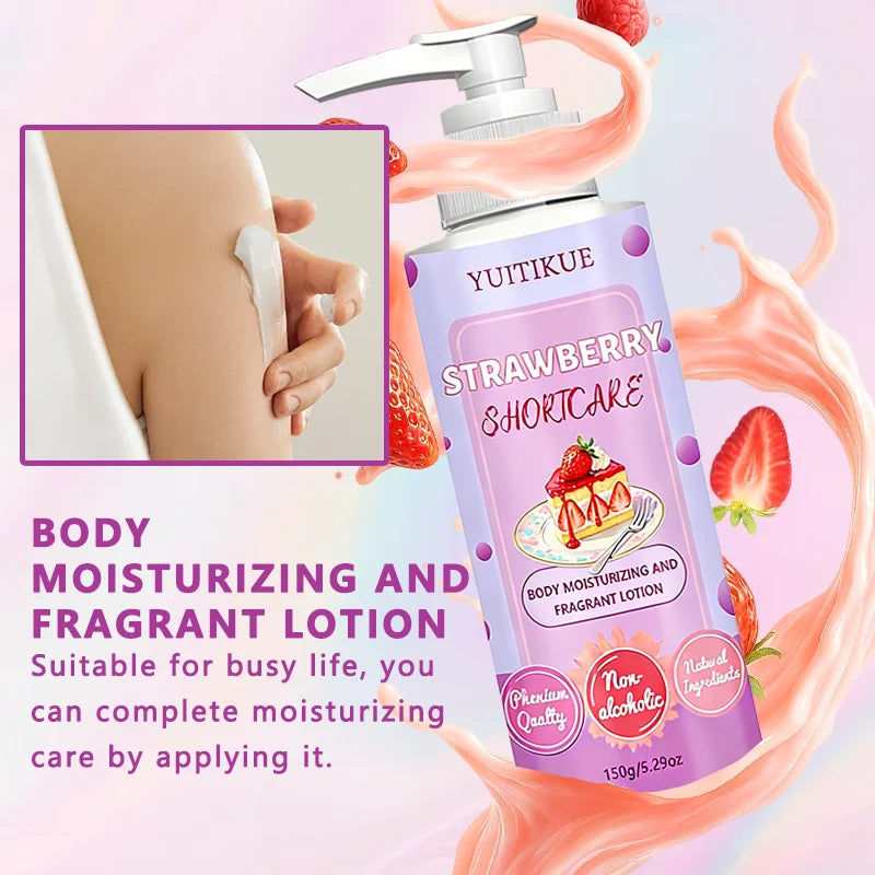 YUITIKUE Strawberry Body Lotion Moisturizing Fragrant Skin Cream 150g