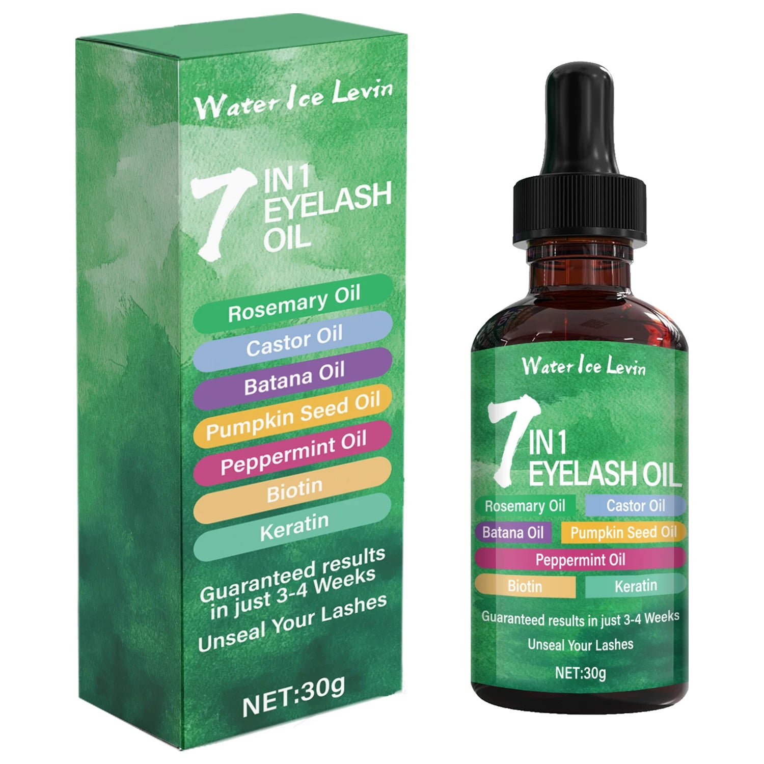 7 in 1 Eyelash Growth Oil Serum Natural Lash Nourishment Treatment - 7