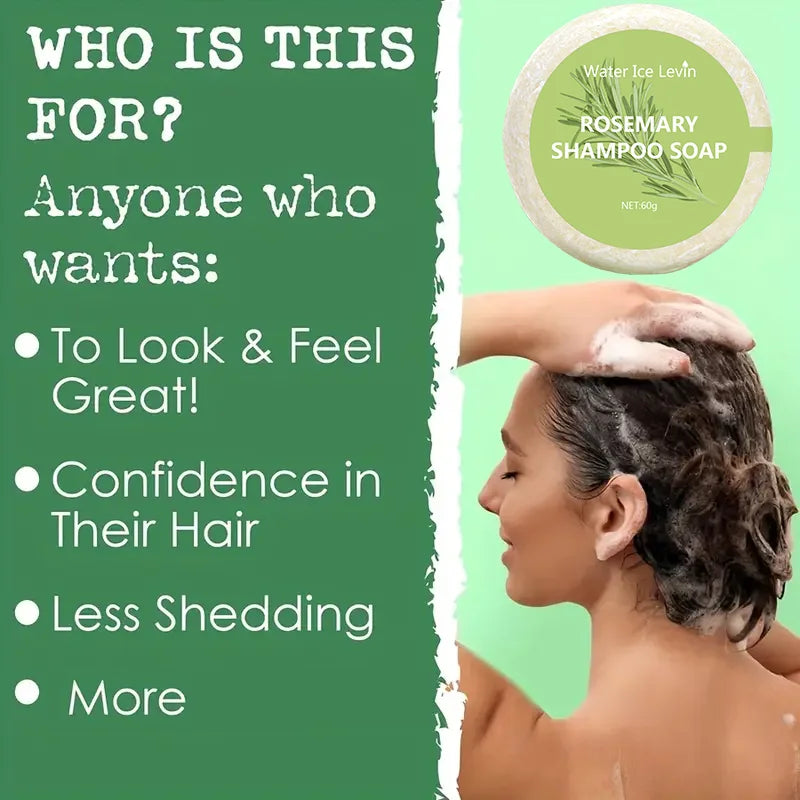 Rosemary Shampoo Soap Bar Natural Hair Growth and Oil Control Cleanser