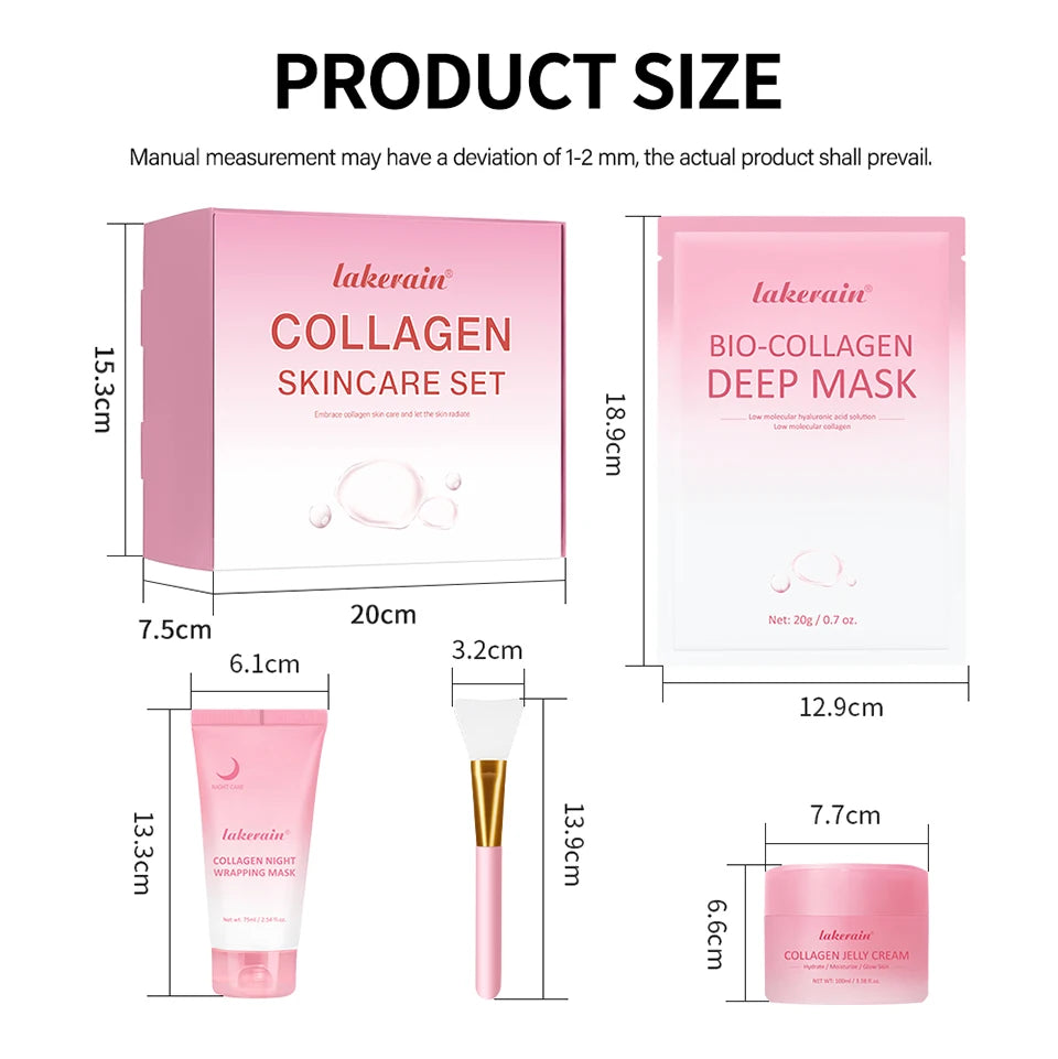 Collagen Face Skincare Set for Deep Nourishment and Repair - 16