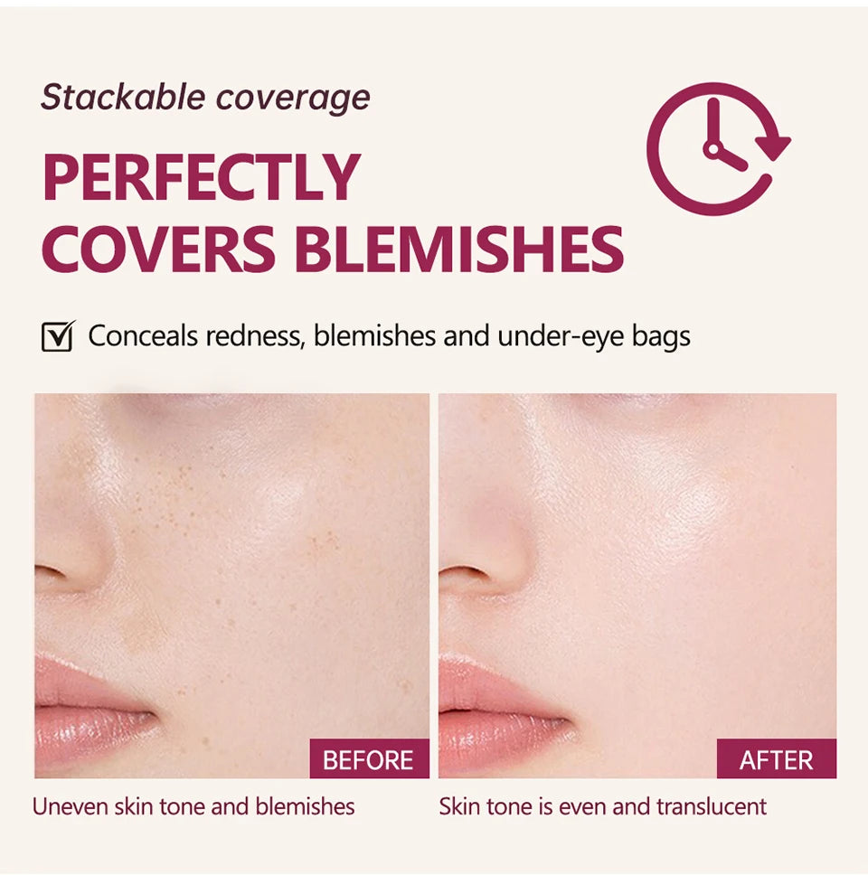 Long-Lasting Full Coverage Cushion Foundation with Sun Protection