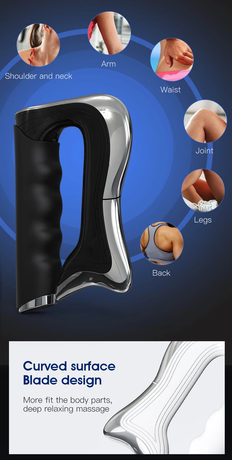 Electric Fascia Knife for Deep Tissue Muscle Massage and Recovery