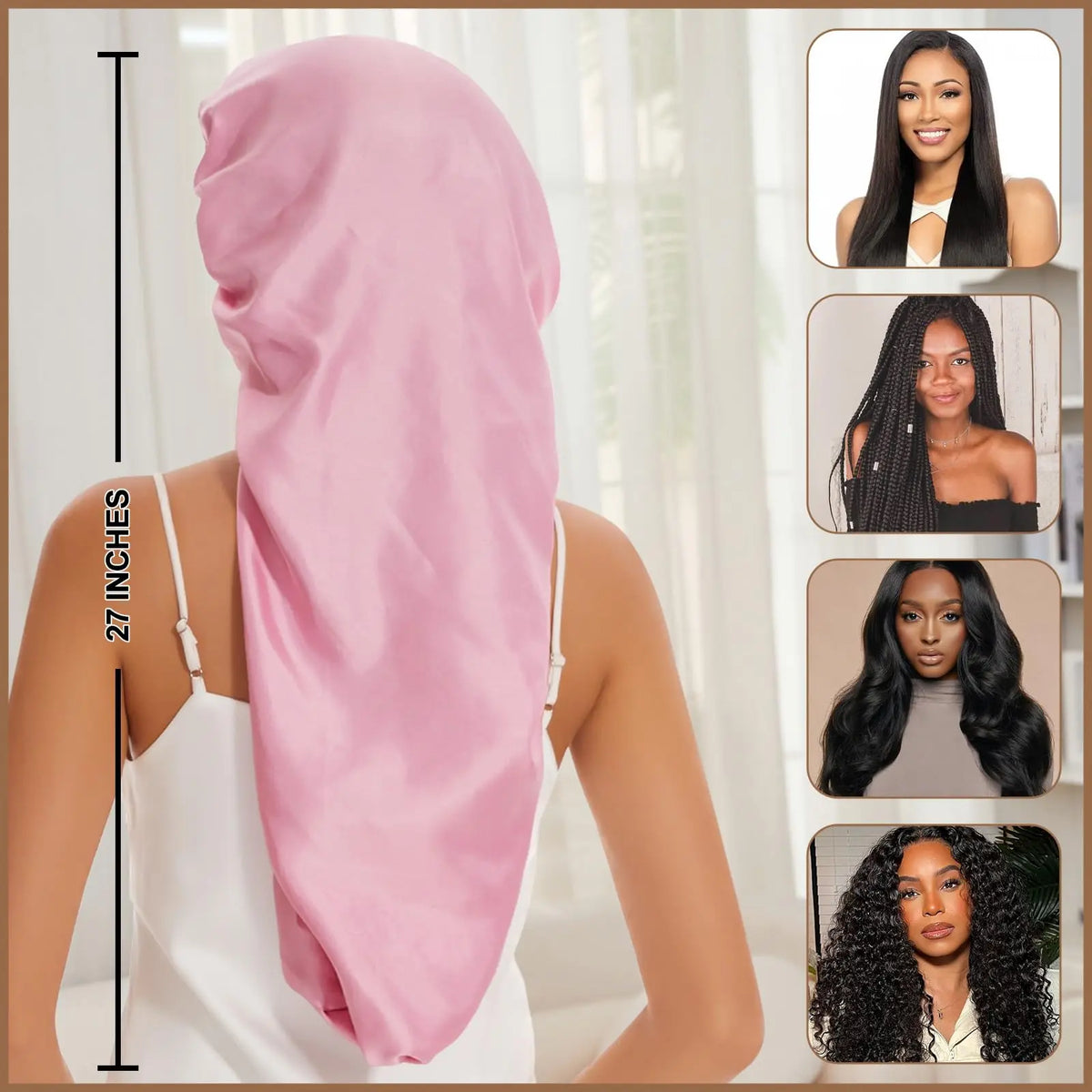 Goiple Braid Styling Kit Foam Mousse Braid Oil and Satin Bonnet