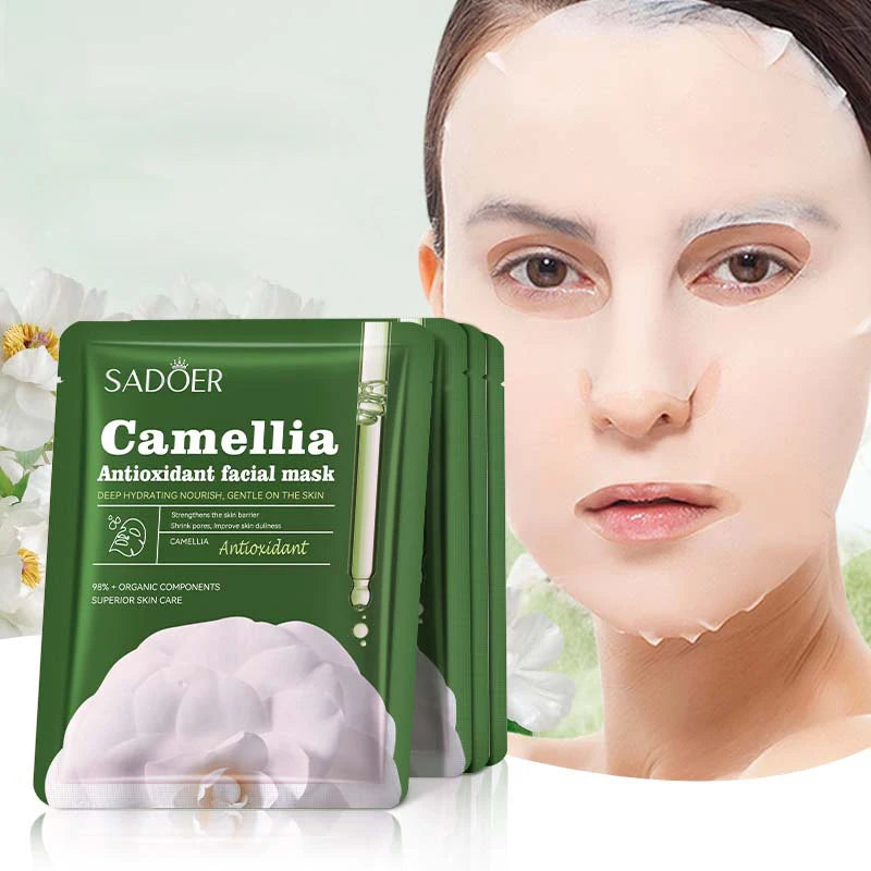 Sadoer Camellia Moisturizing Facial Mask 5 Piece Hydrating Sheet Set - 2