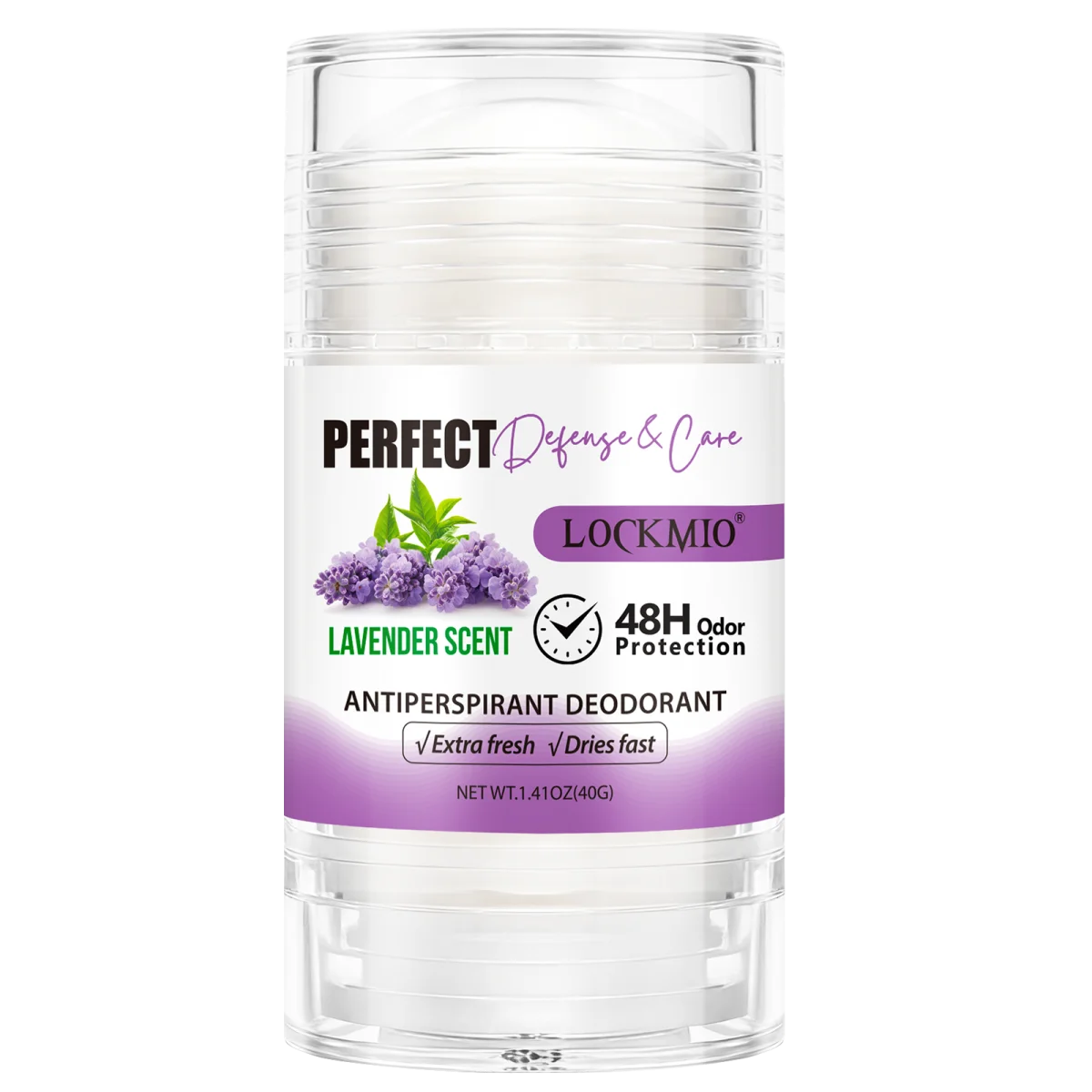 Lockmio Antiperspirant Deodorant Stick Floral Scent 48H Odor Protection - 16