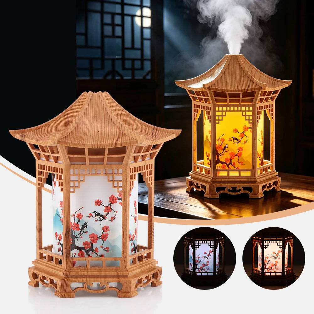 Oriental Pavilion Desktop Humidifier with Night Light