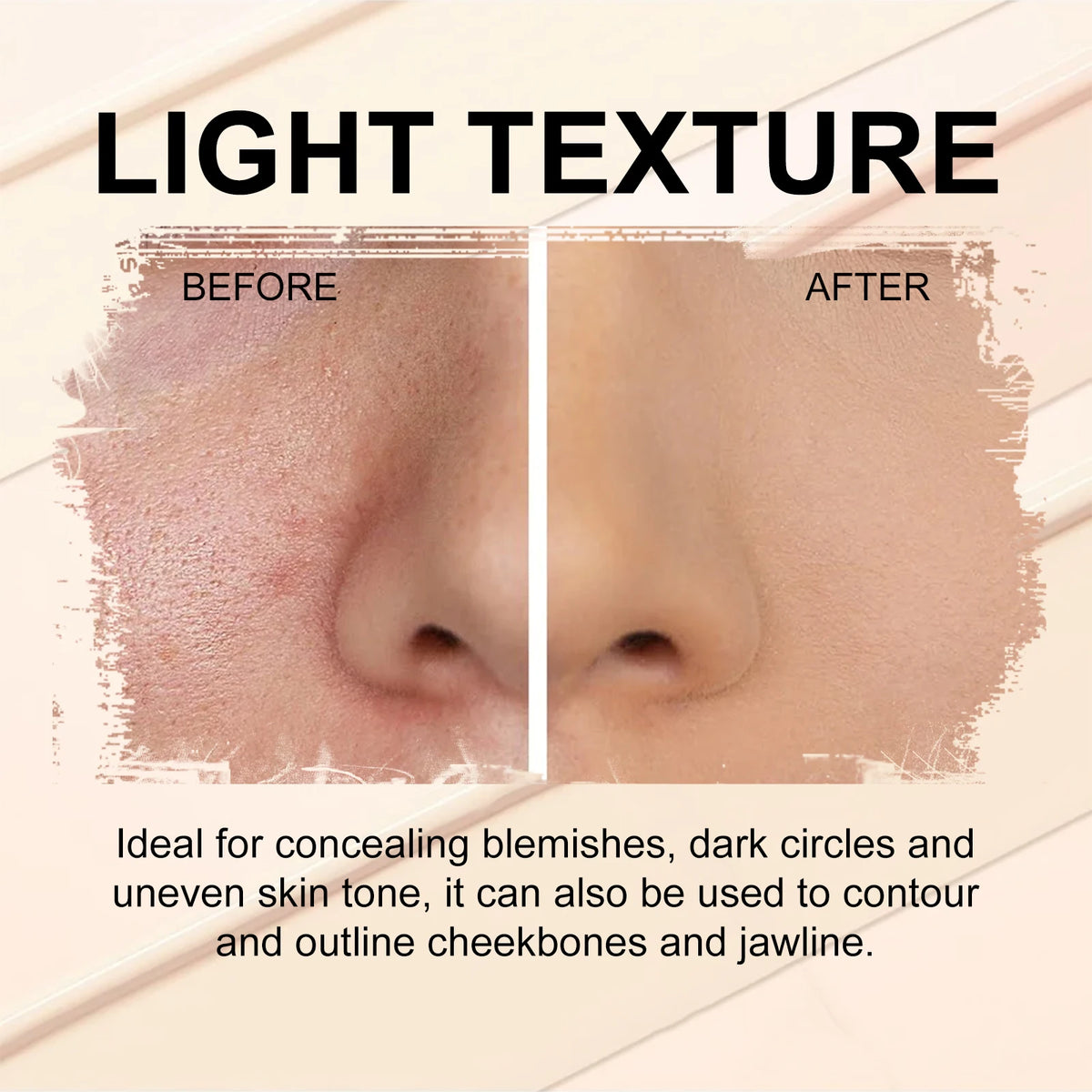3-Color Cream Concealer Palette for Flawless Coverage
