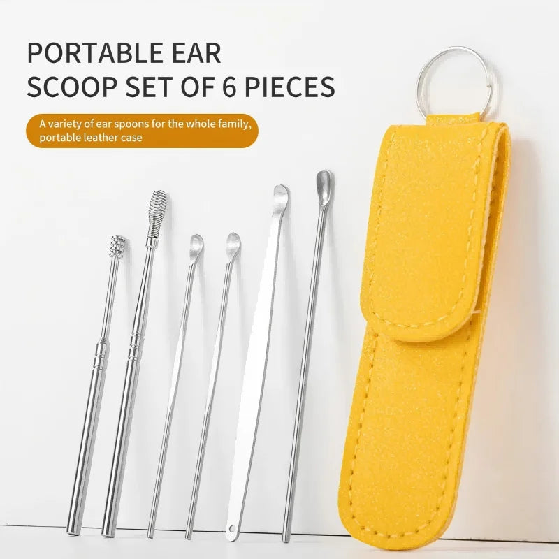 Stainless Steel Ear Wax Removal Tool Kit with Travel Case
