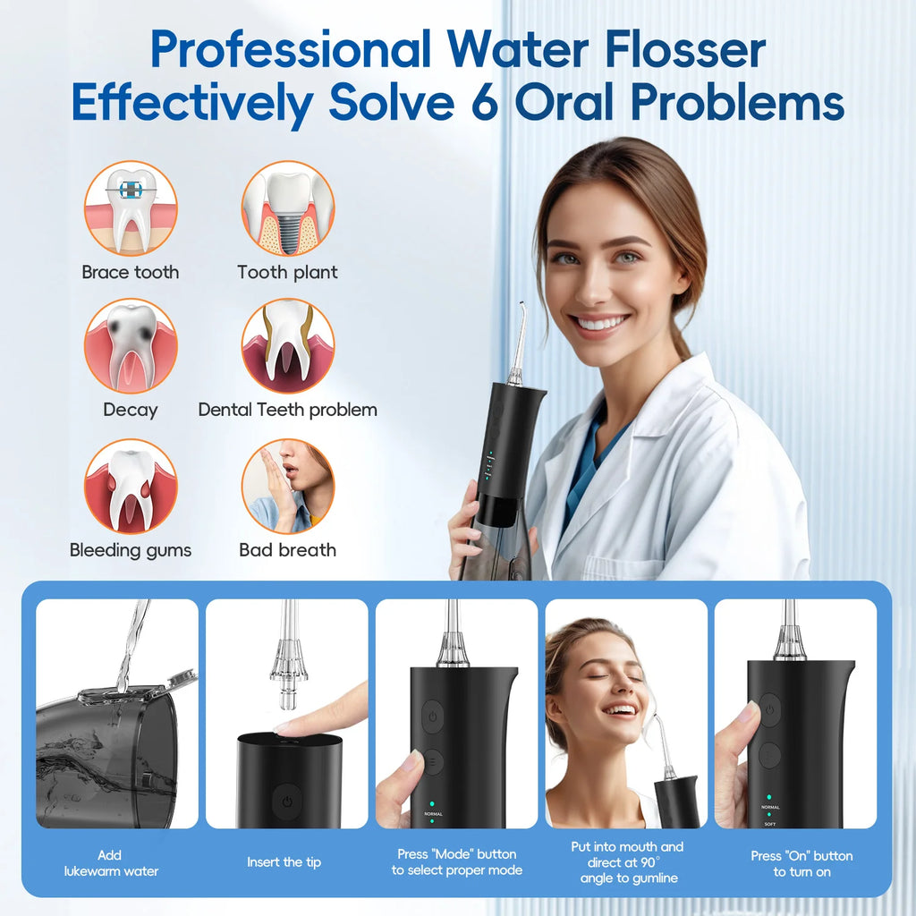 Rechargeable Water Flosser and Electric Toothbrush Dental Care Kit