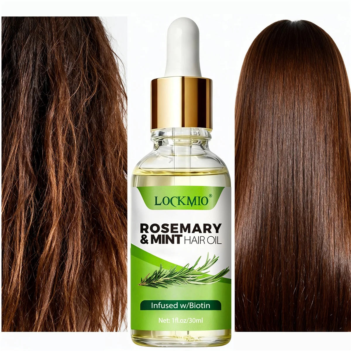 Rosemary Mint Hair Thermal Protection Spray and Nourishing Oil Set