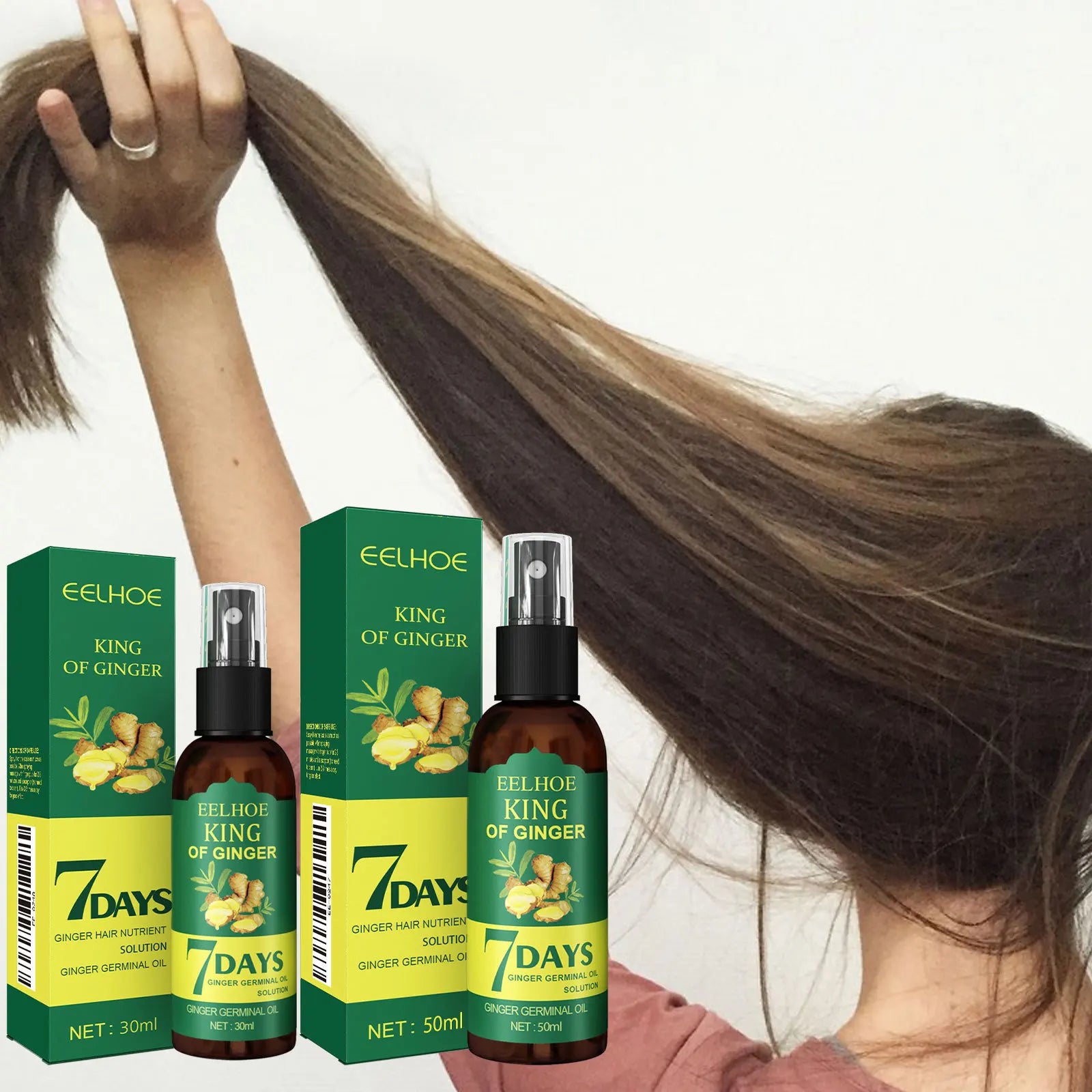 Ginger Hair Growth Spray Scalp Moisturizing Repair Treatment 30ml