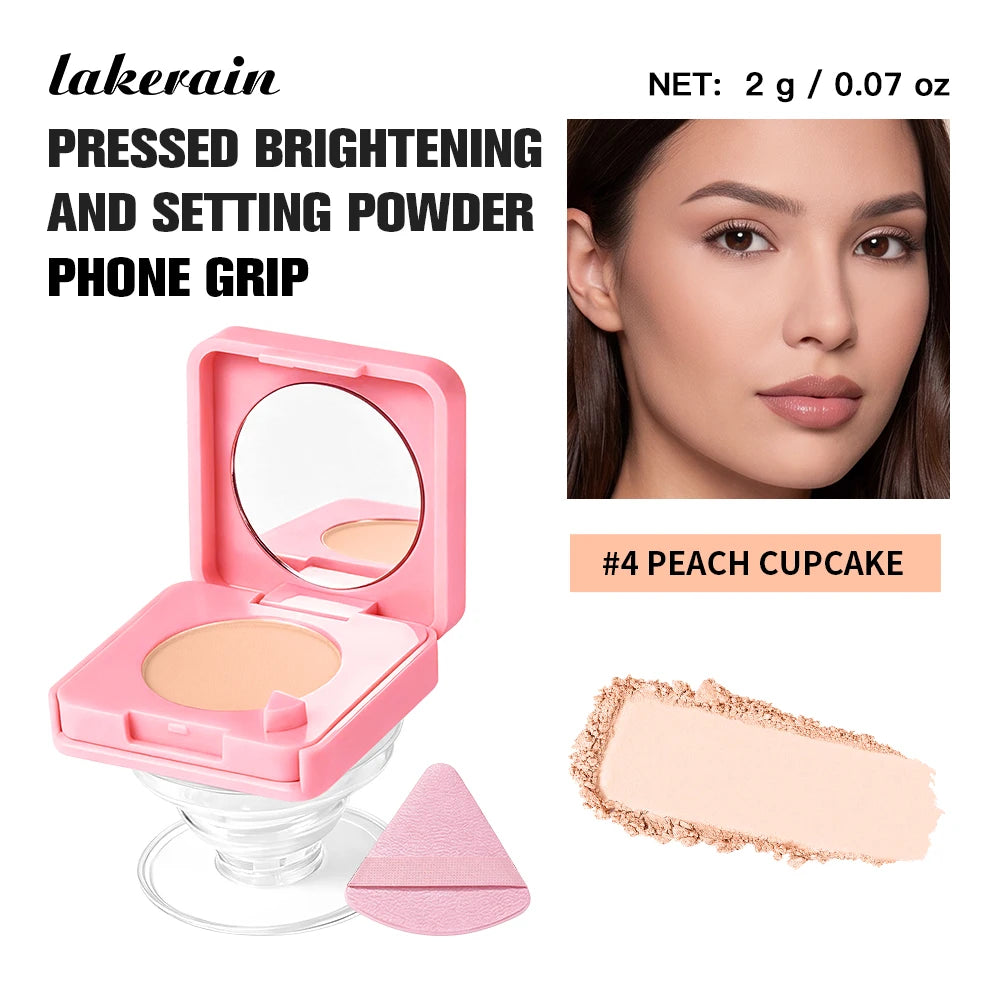 Matte Finish Oil-Control Pressed Powder with Mirror