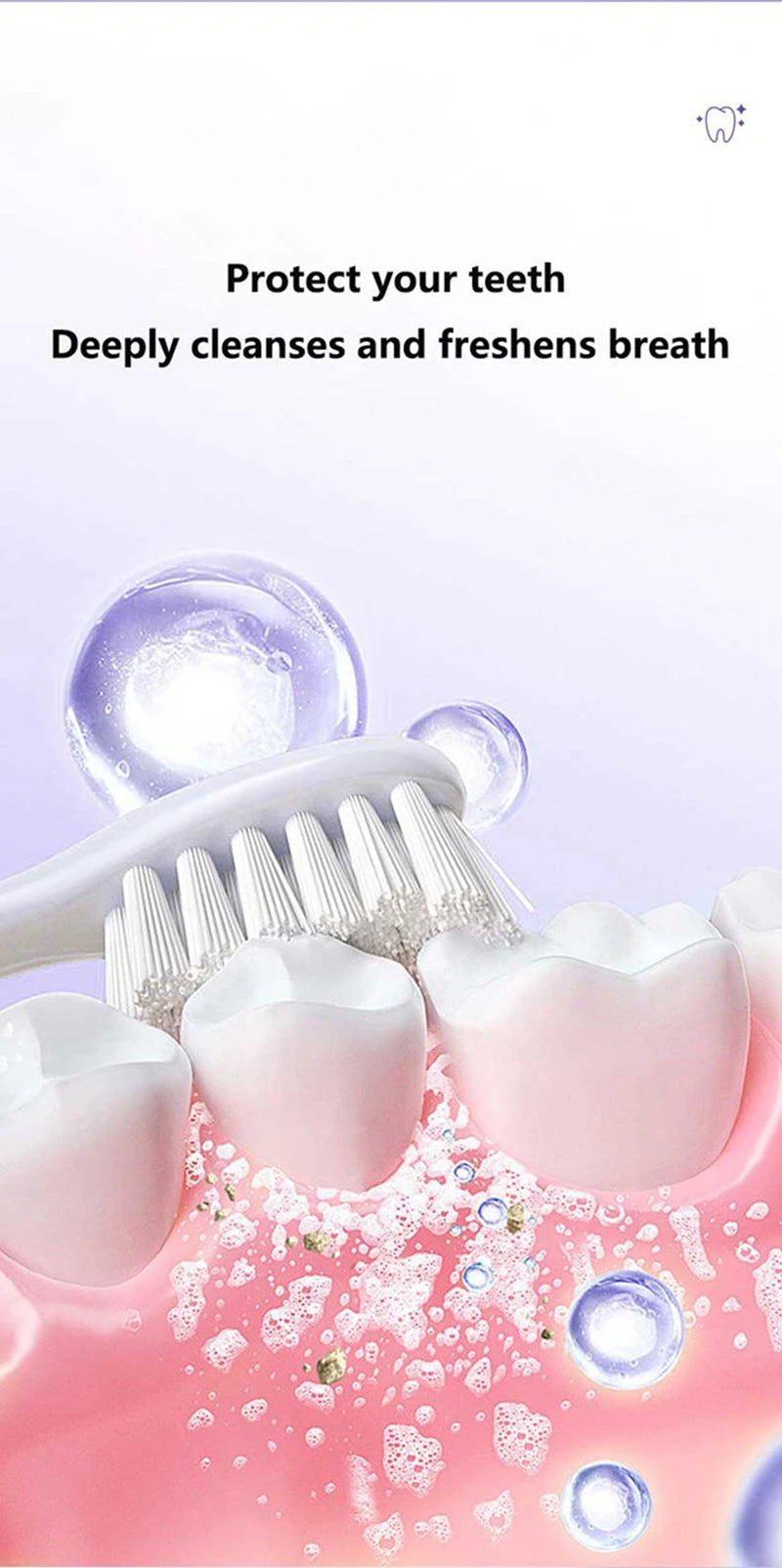 Brightening Teeth Whitening Foam for Oral Hygiene and Stain Removal